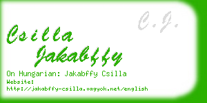 csilla jakabffy business card